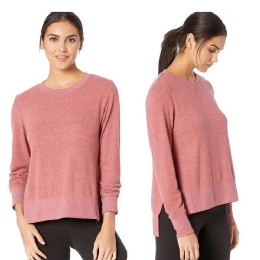 Alo Glimpse Pullover Sweatshirt in Rosewood